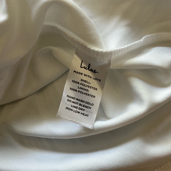 NWT Lulu’s Always Loving You White Pleated One-Shoulder Midi‎ Dress - Picture 4 of 6